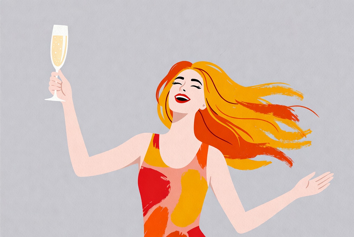 Woman holding champagne glass Woman holding champagne glass