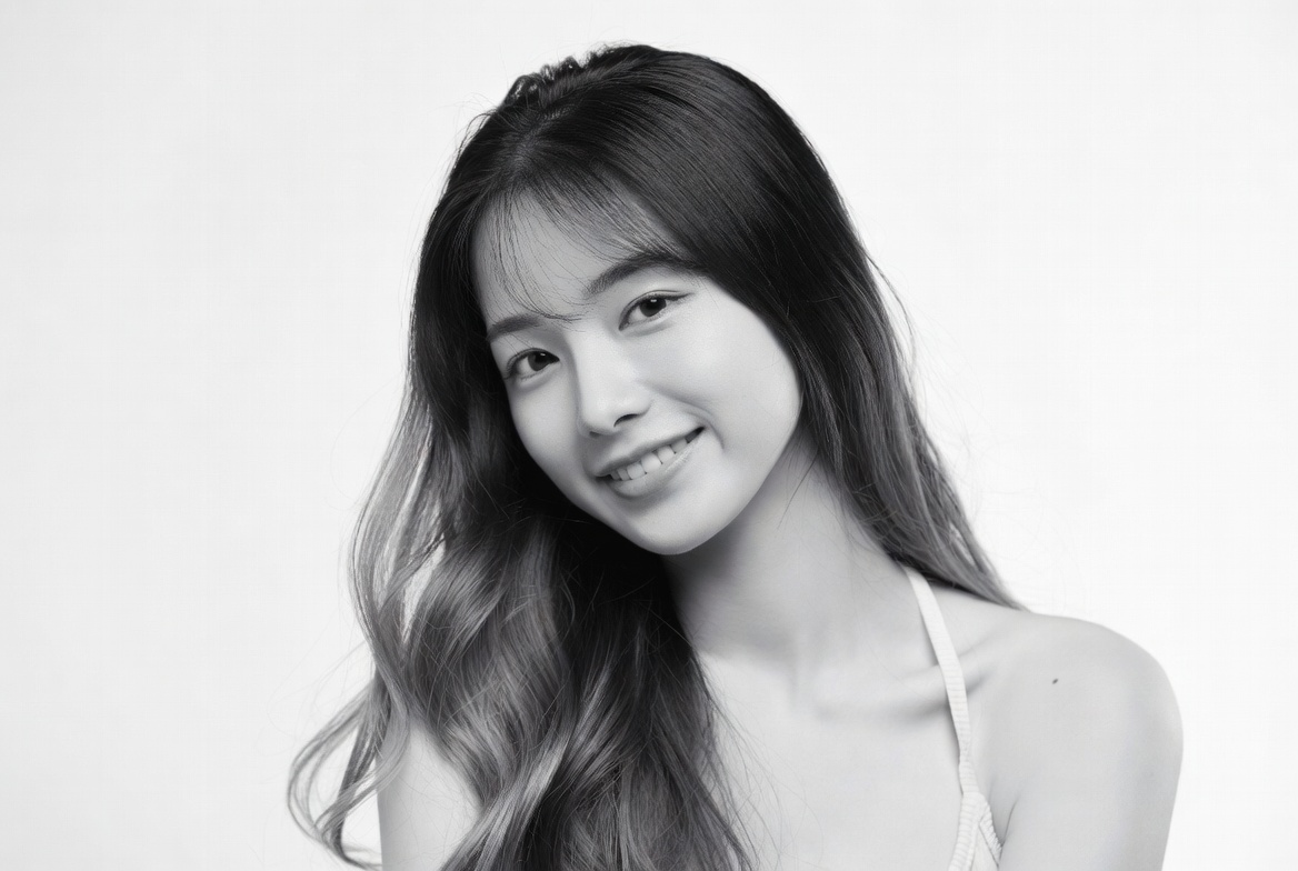 Smiling Asian woman with long hair Smiling Asian woman with long hair