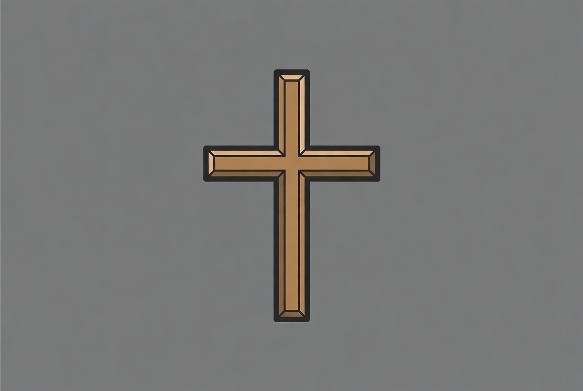 Golden Christian Cross Illustration Golden Christian Cross Illustration