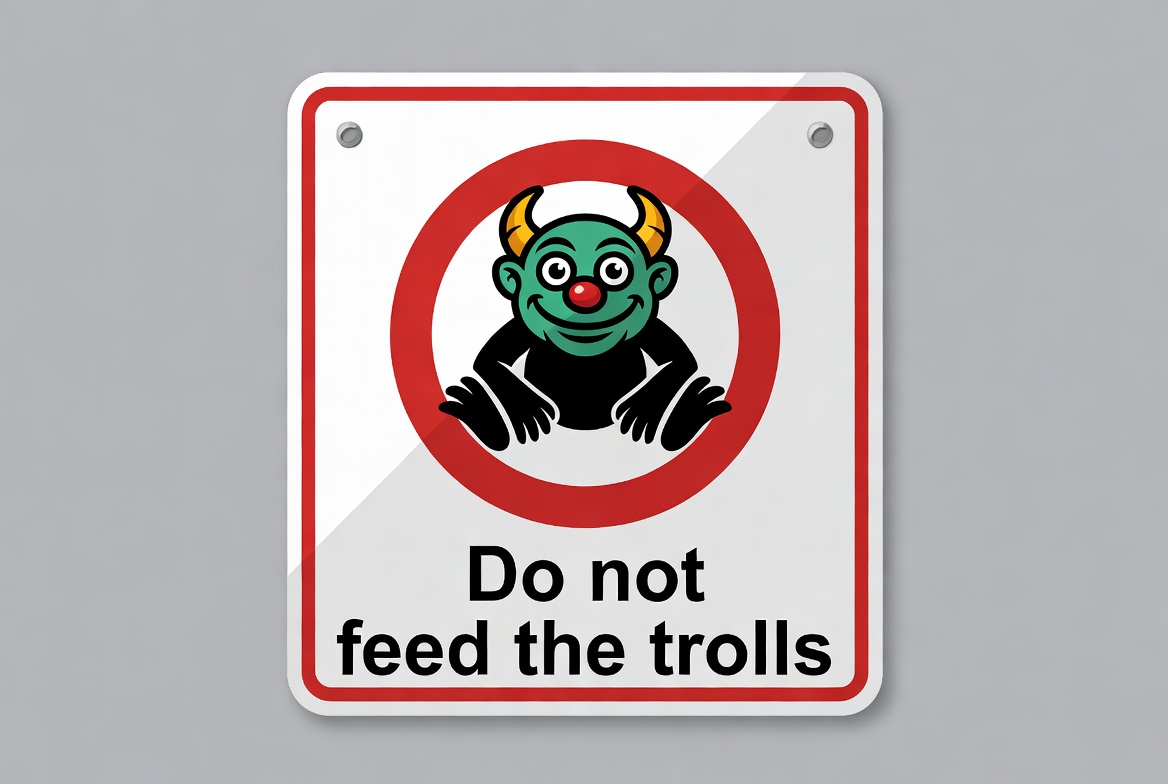 Do Not Feed the Trolls Sign Do Not Feed the Trolls Sign