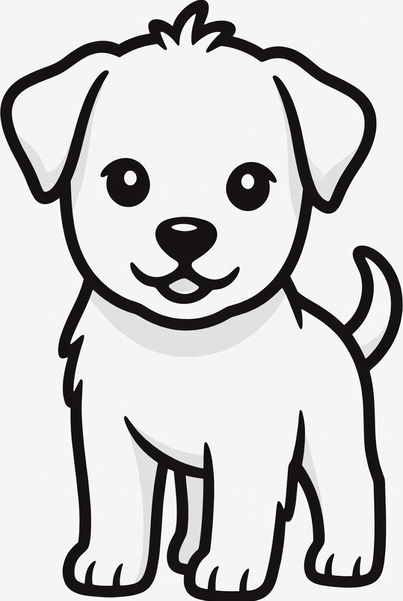 Cute white puppy illustration Cute white puppy illustration