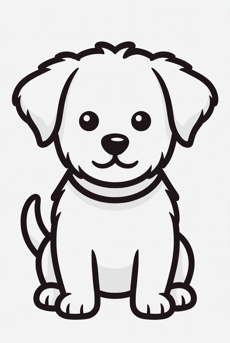 Cute fluffy puppy illustration Cute fluffy puppy illustration