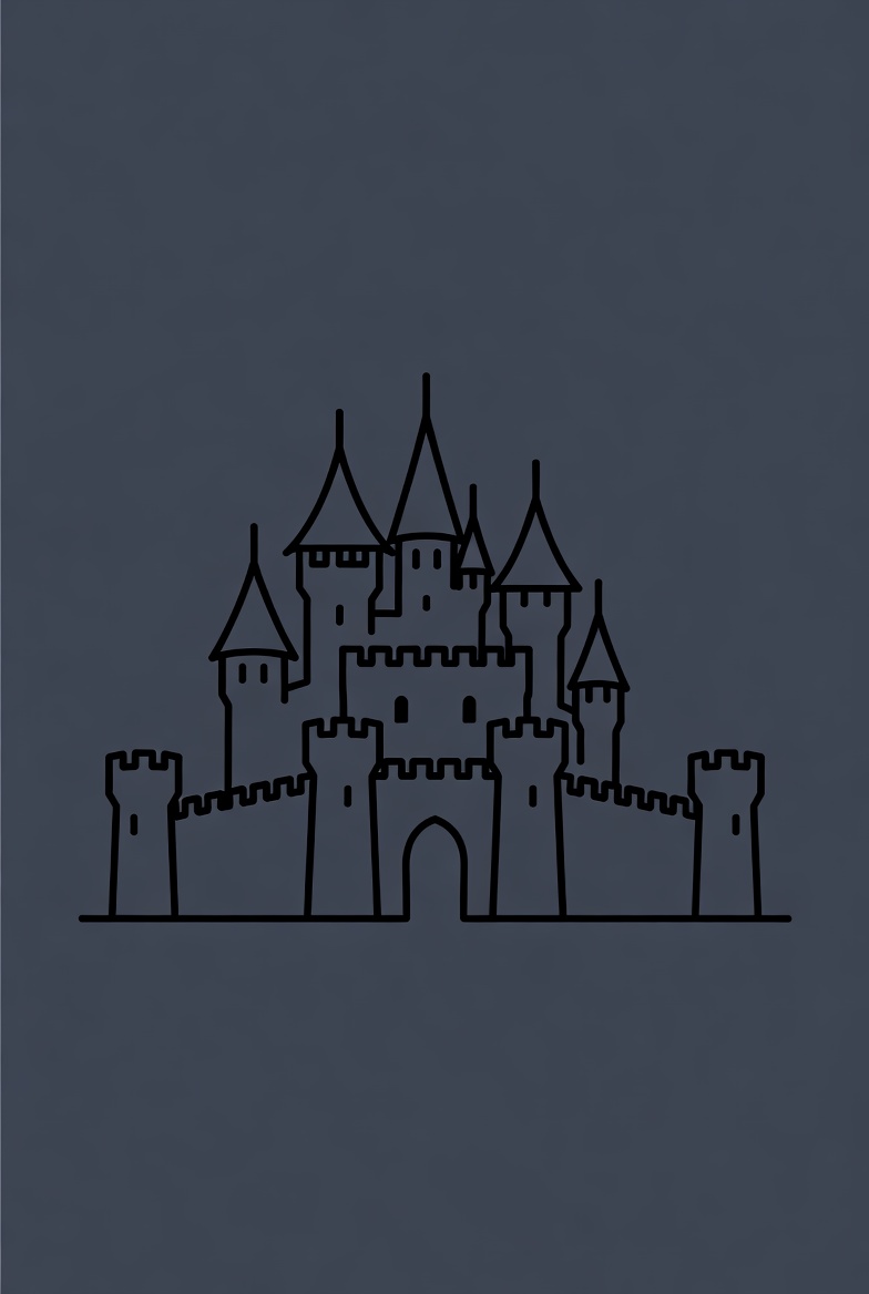 Line Art Fairy Tale Castle Line Art Fairy Tale Castle