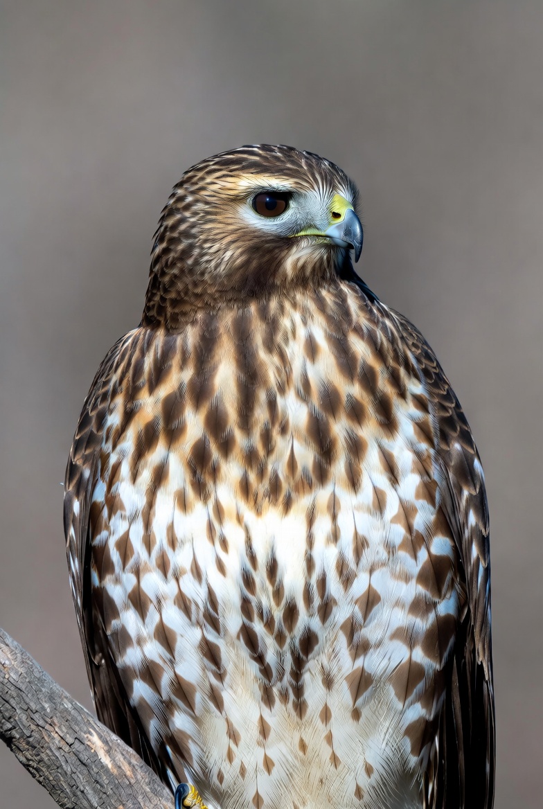 Red-tailed Hawk Perched on Branch Red-tailed Hawk Perched on Branch