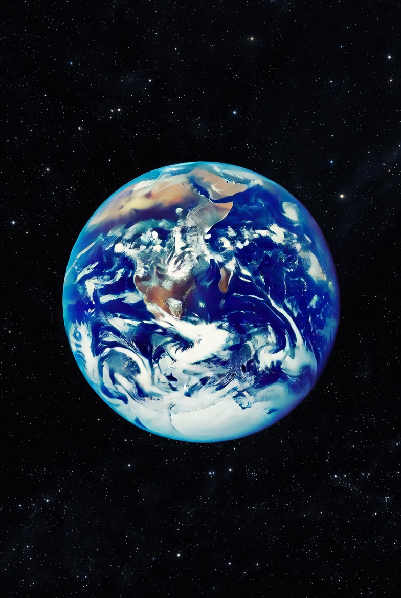 Earth Planet in Starry Space Earth Planet in Starry Space