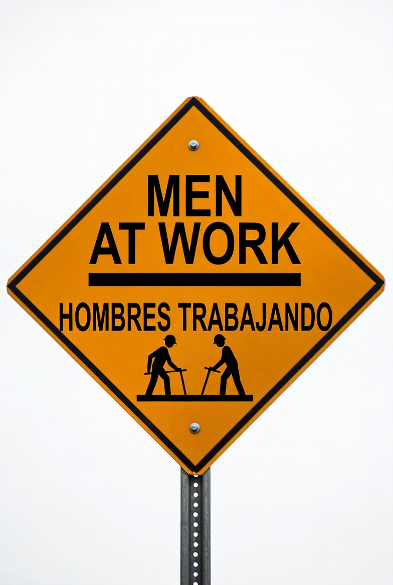 Men at Work Road Sign Men at Work Road Sign