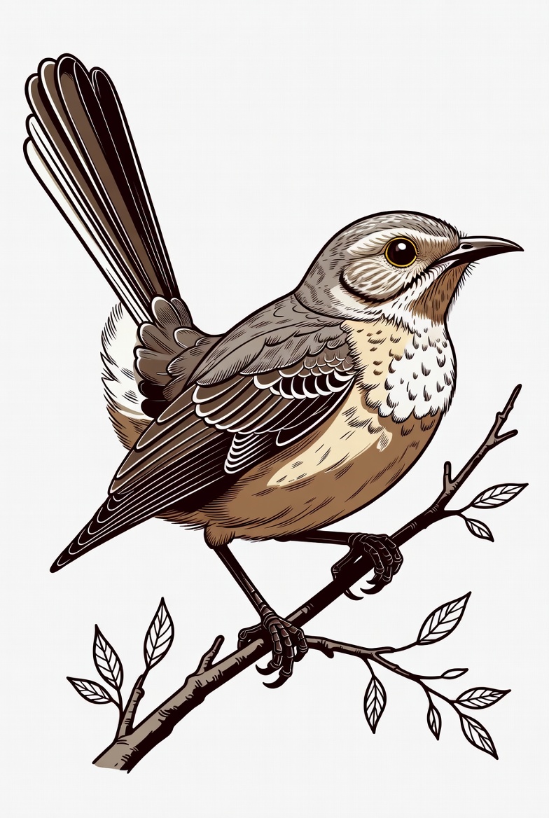 Gray bird perched on branch Gray bird perched on branch