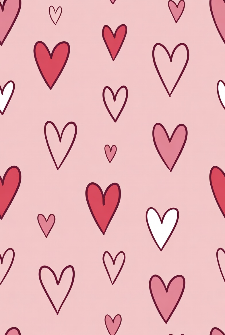 Pink Heart Pattern Background Pink Heart Pattern Background