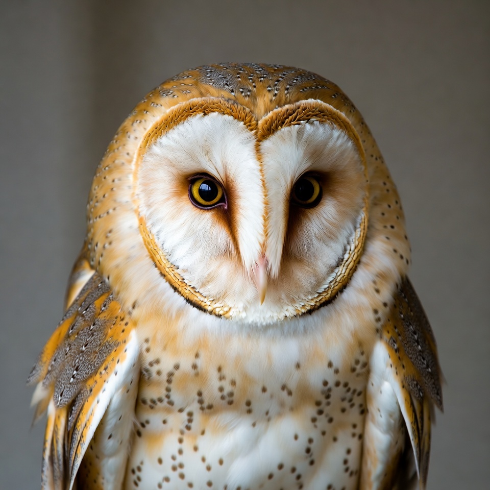 Close-up barn owl portrait Close-up barn owl portrait