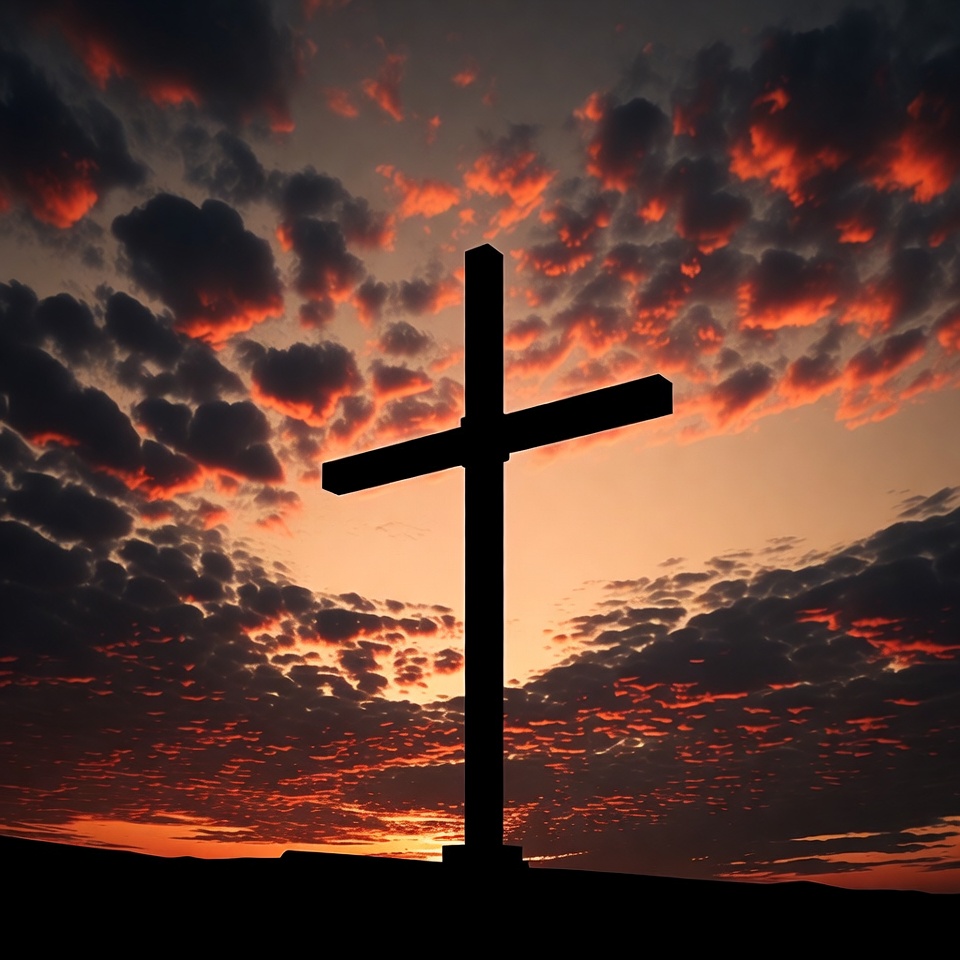 Cross Silhouette at Sunset Cross Silhouette at Sunset