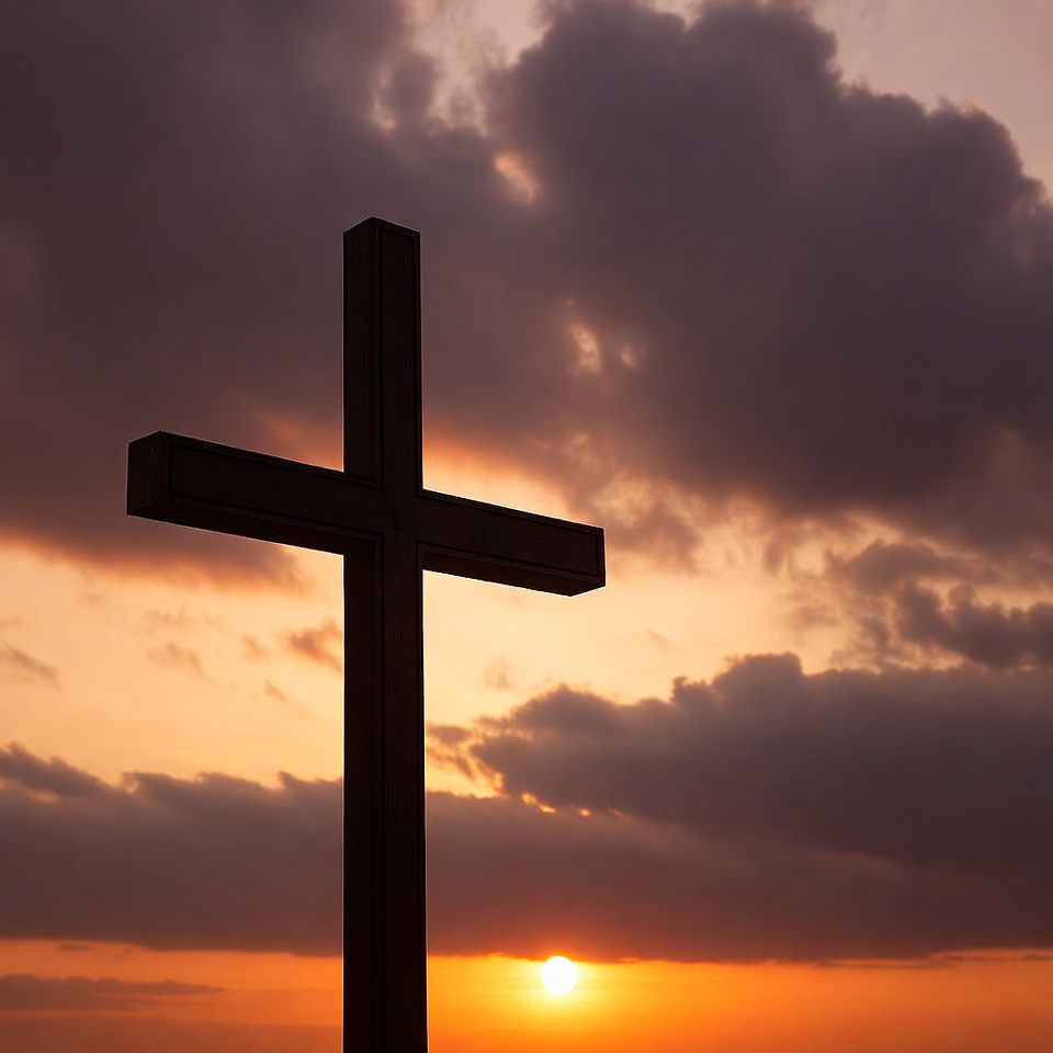 Cross Silhouette at Sunset Cross Silhouette at Sunset
