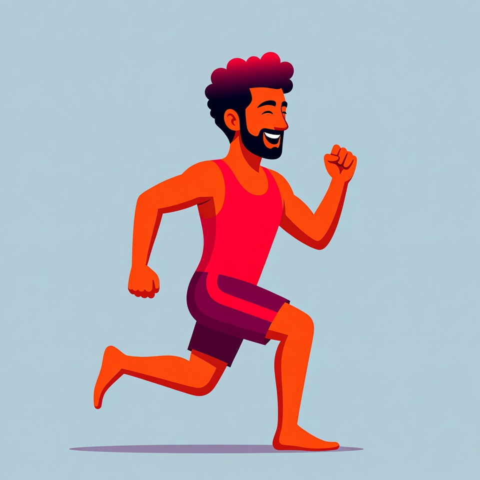 Man running in tank top Man running in tank top