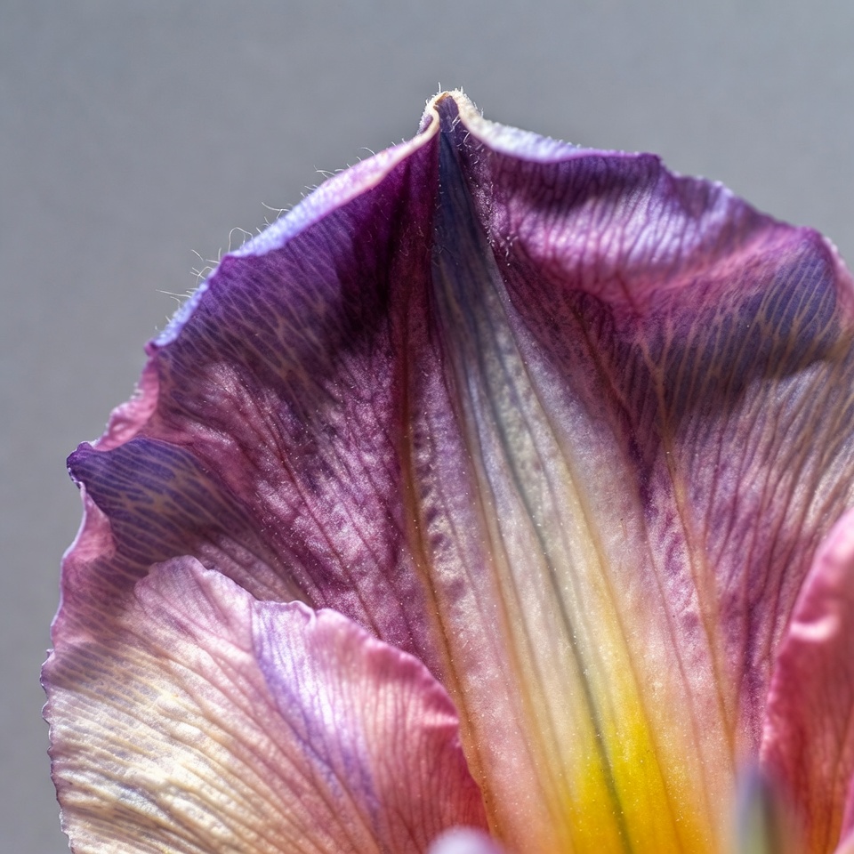 Purple Iris Flower Closeup Purple Iris Flower Closeup