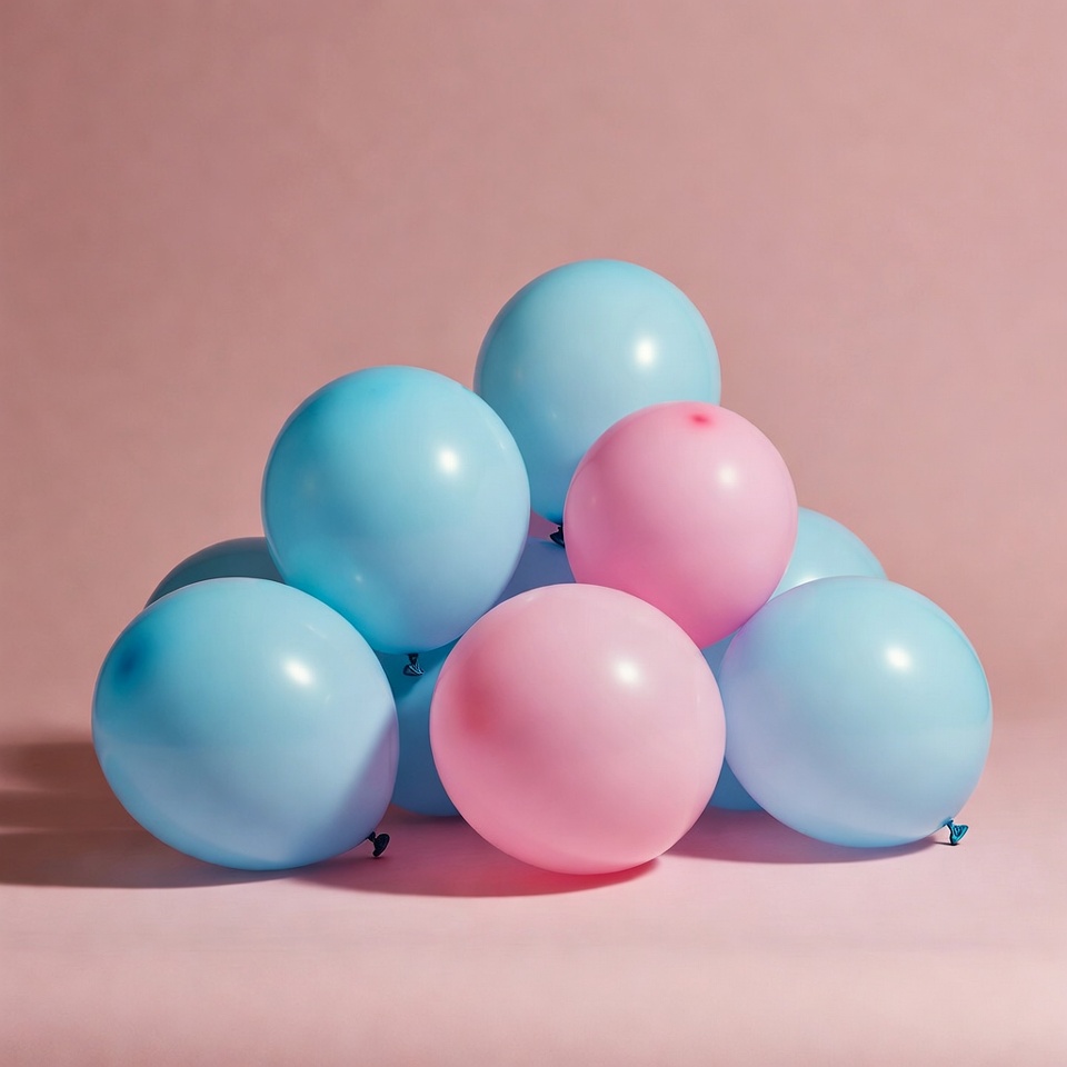 Stack of Blue and Pink Balloons Stack of Blue and Pink Balloons