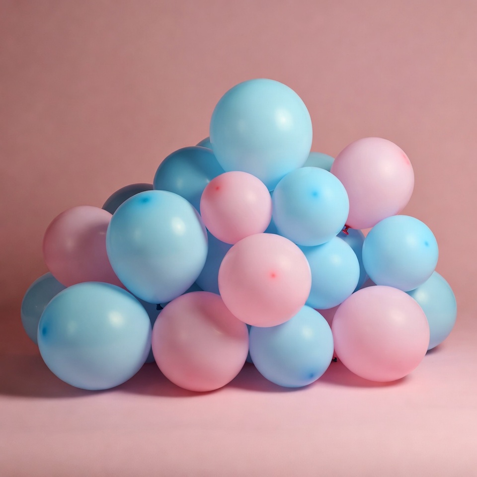 Pink and Blue Balloons Stack Pink and Blue Balloons Stack