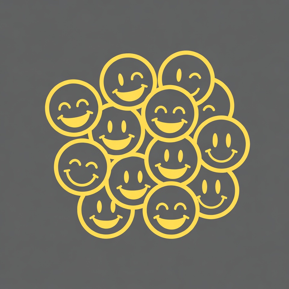 Cluster of Smiling Yellow Emojis Cluster of Smiling Yellow Emojis