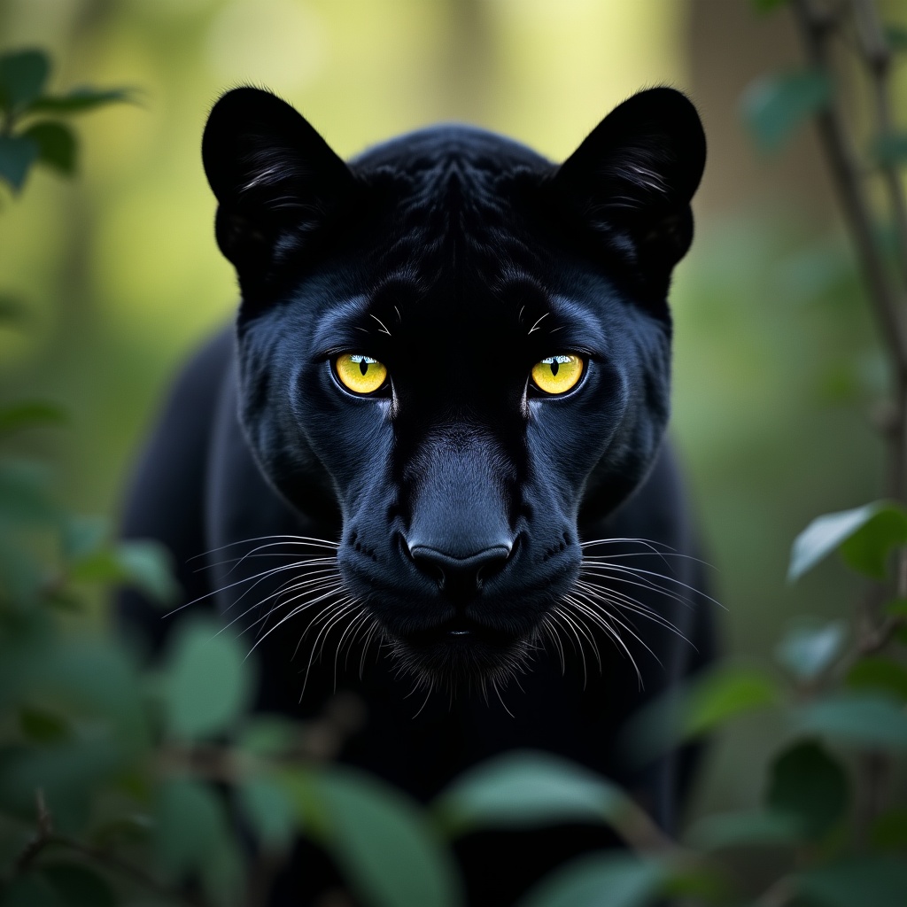 Black Panther with Yellow Eyes Black Panther with Yellow Eyes