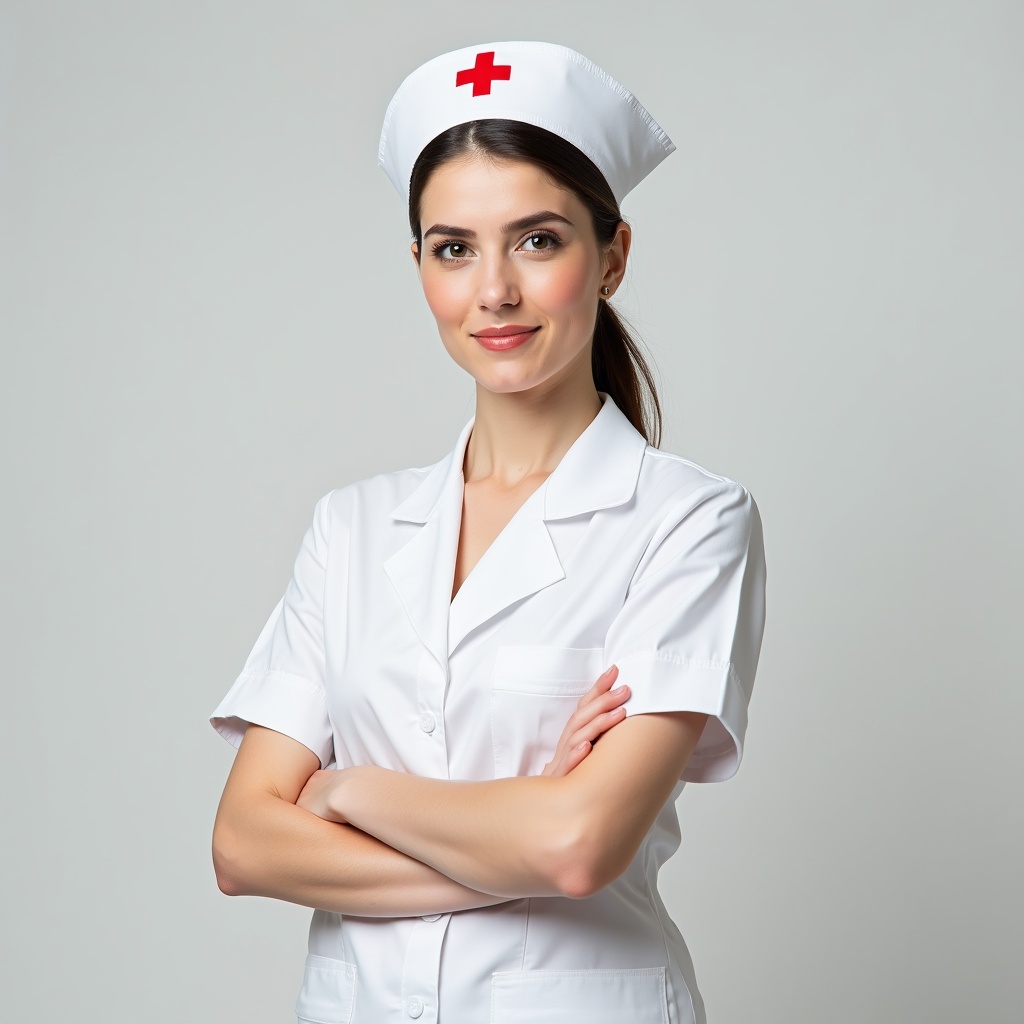 Smiling nurse with arms crossed Smiling nurse with arms crossed