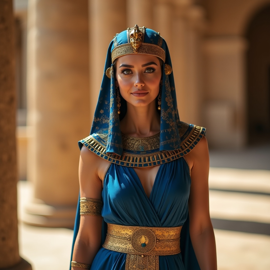 Cleopatra in ancient Egyptian temple Cleopatra in ancient Egyptian temple