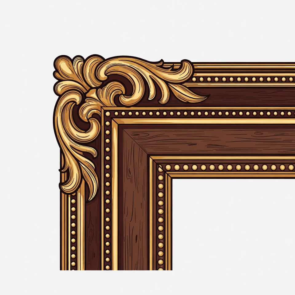 Ornate Gold Wood Picture Frame Ornate Gold Wood Picture Frame