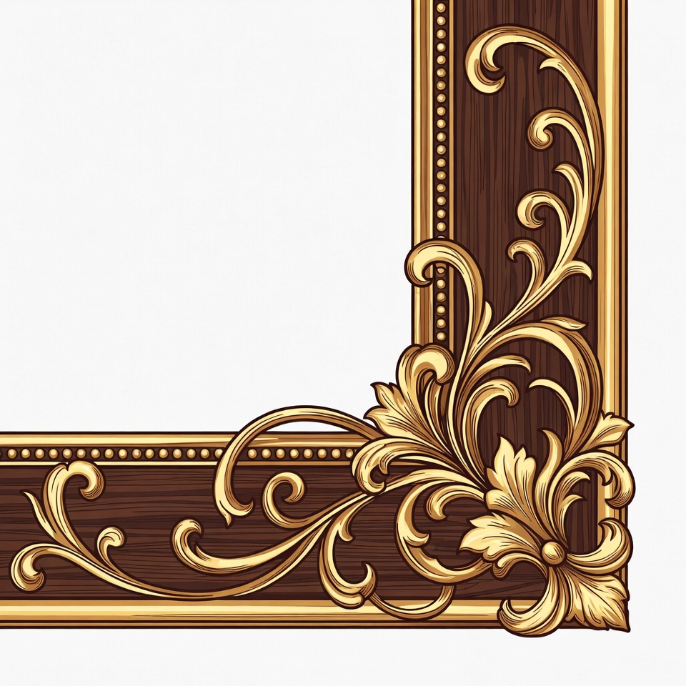 Ornate Golden Wood Picture Frame Ornate Golden Wood Picture Frame