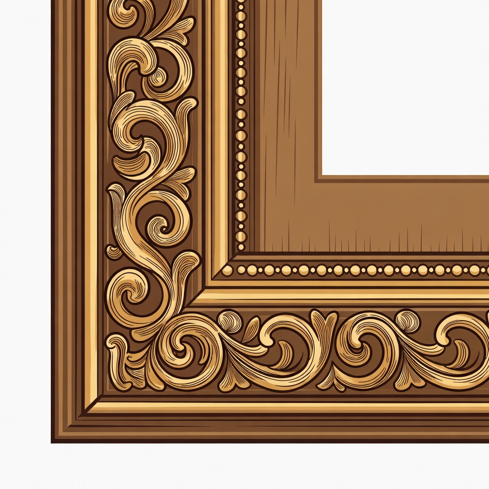 Ornate Golden Picture Frame Ornate Golden Picture Frame