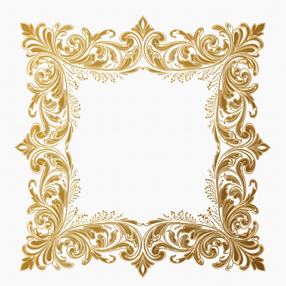 Gold Ornate Square Frame Gold Ornate Square Frame