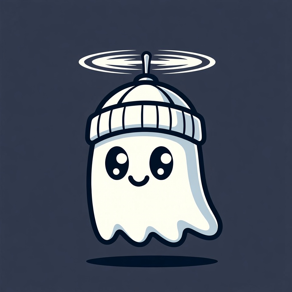 Cute Ghost with Propeller Beanie Cute Ghost with Propeller Beanie