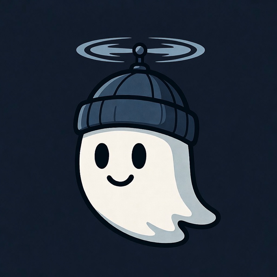 Cute Ghost Wearing Knit Beanie Cute Ghost Wearing Knit Beanie