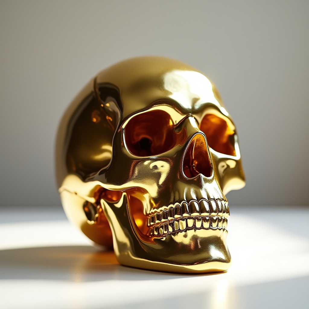 Shiny Golden Skull Shiny Golden Skull