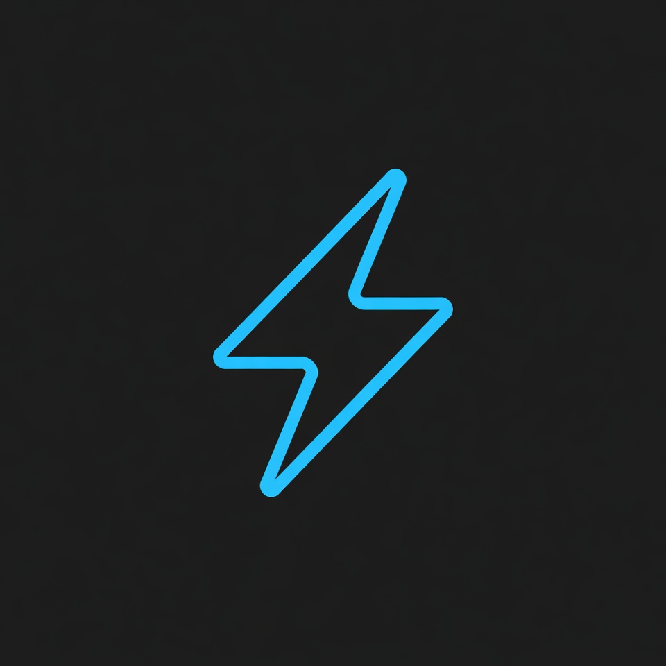 Blue Lightning Bolt Icon Blue Lightning Bolt Icon