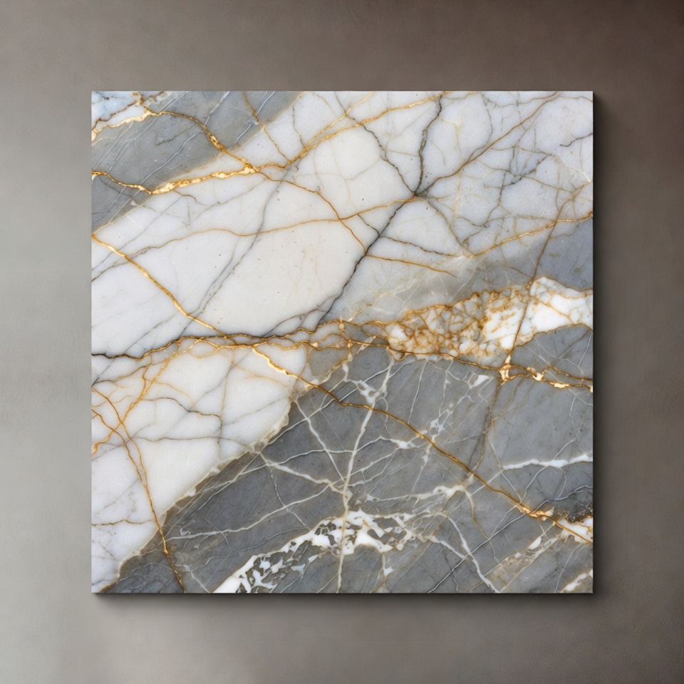 Gray Marble with Gold Veins Gray Marble with Gold Veins