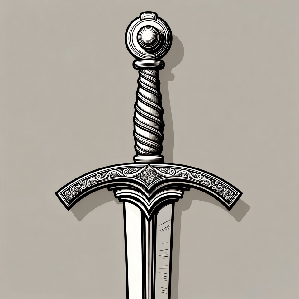Medieval Sword Illustration Medieval Sword Illustration