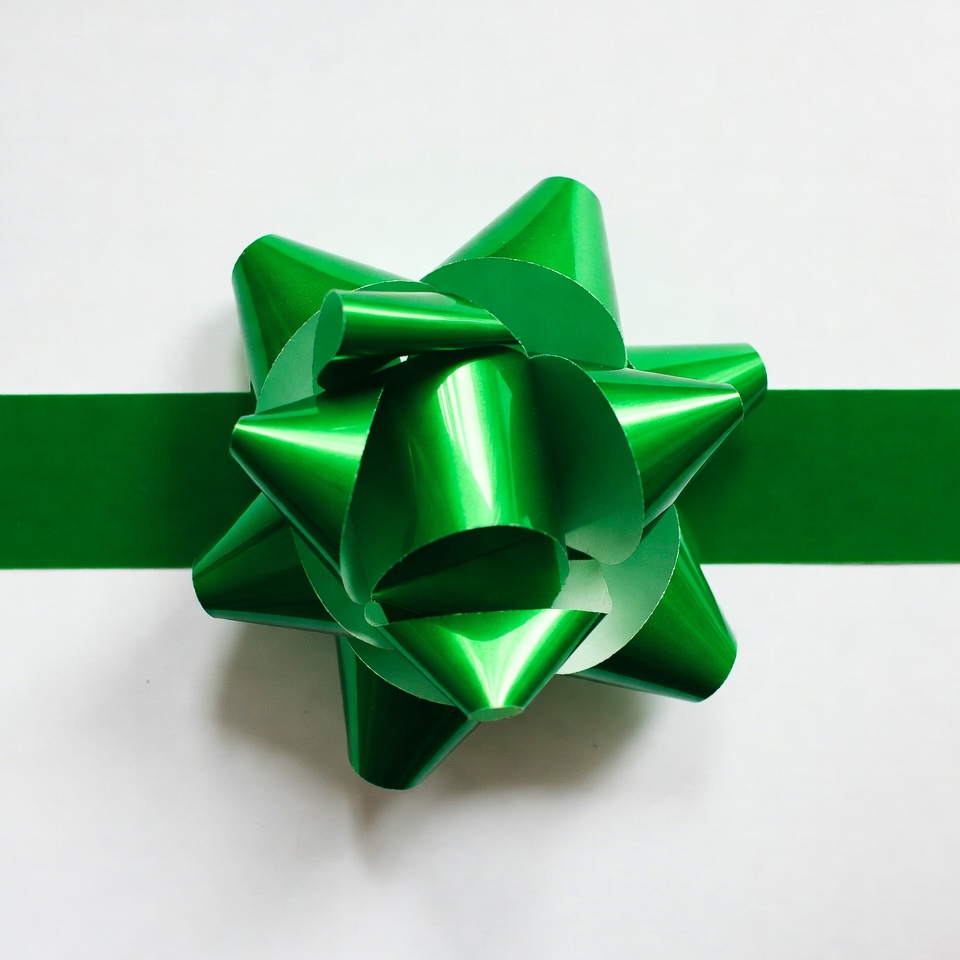 Shiny Green Gift Bow Shiny Green Gift Bow