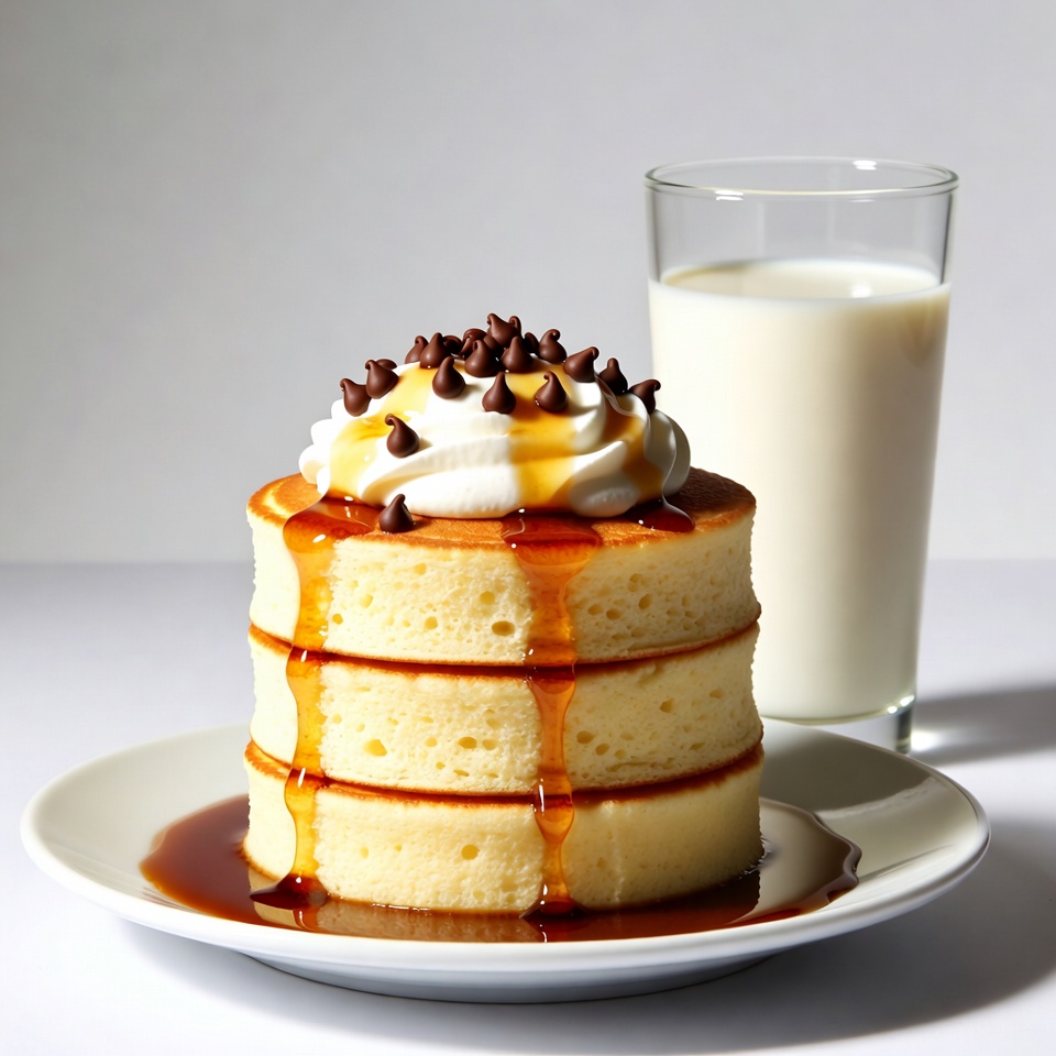 Pancakes with Whipped Cream and Syrup Pancakes with Whipped Cream and Syrup