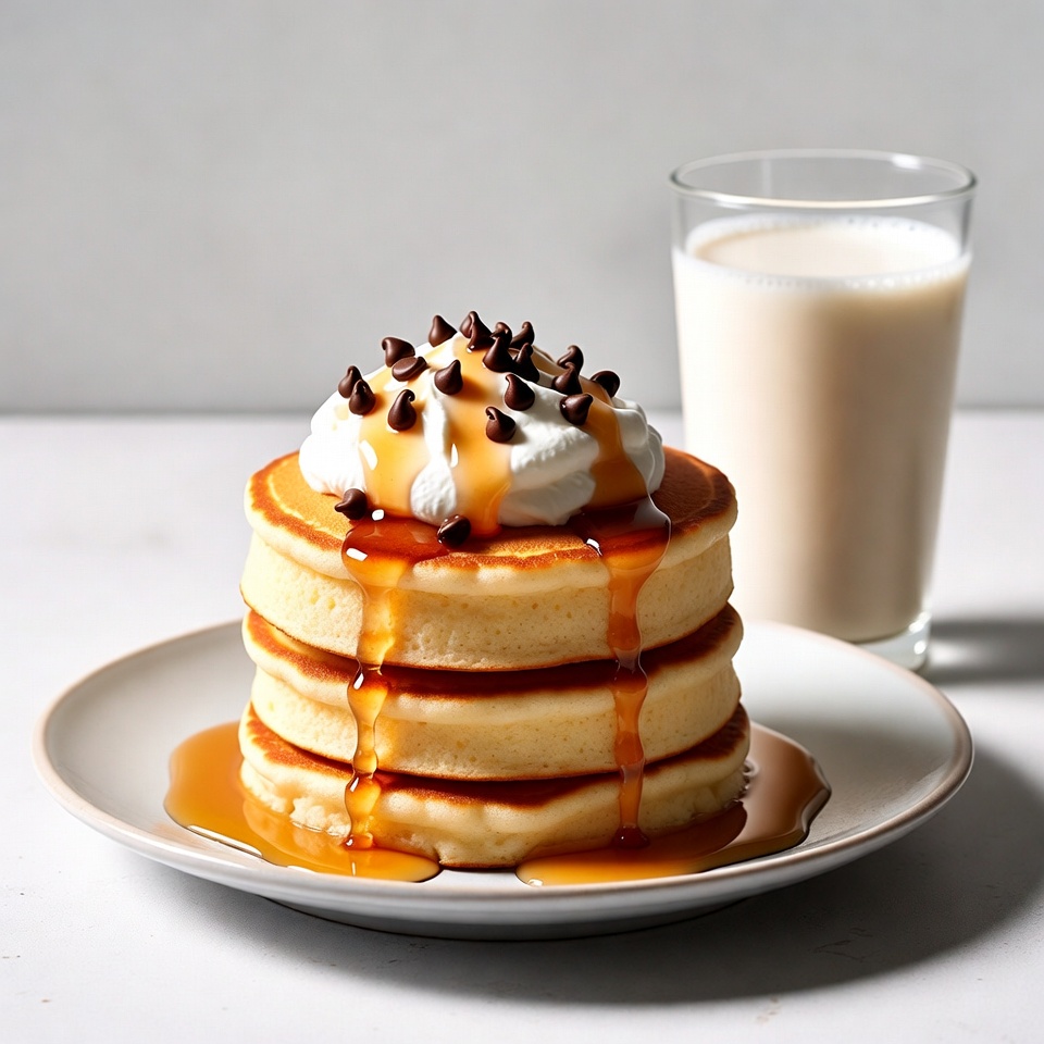 Pancakes with Whipped Cream and Chocolate Chips Pancakes with Whipped Cream and Chocolate Chips
