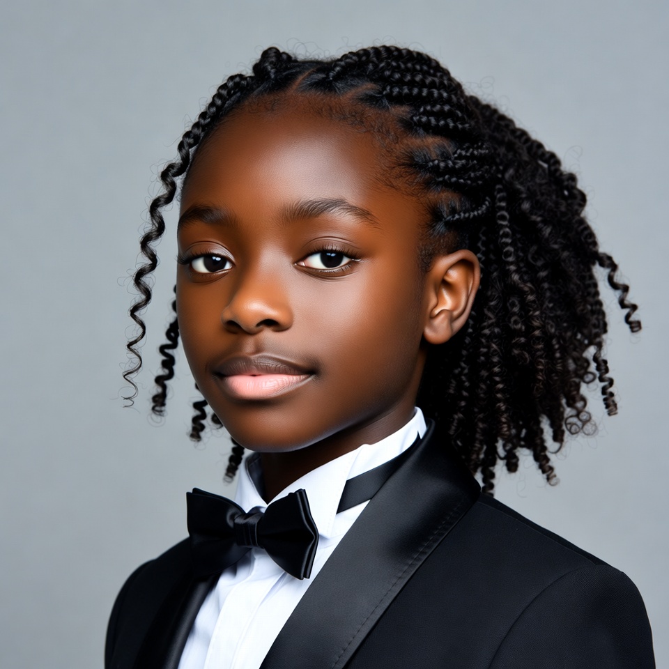 Young African-American boy in tuxedo Young African-American boy in tuxedo