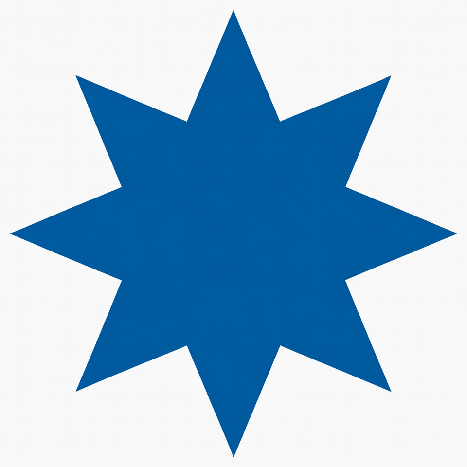 Blue Nonagon Shape Blue Nonagon Shape