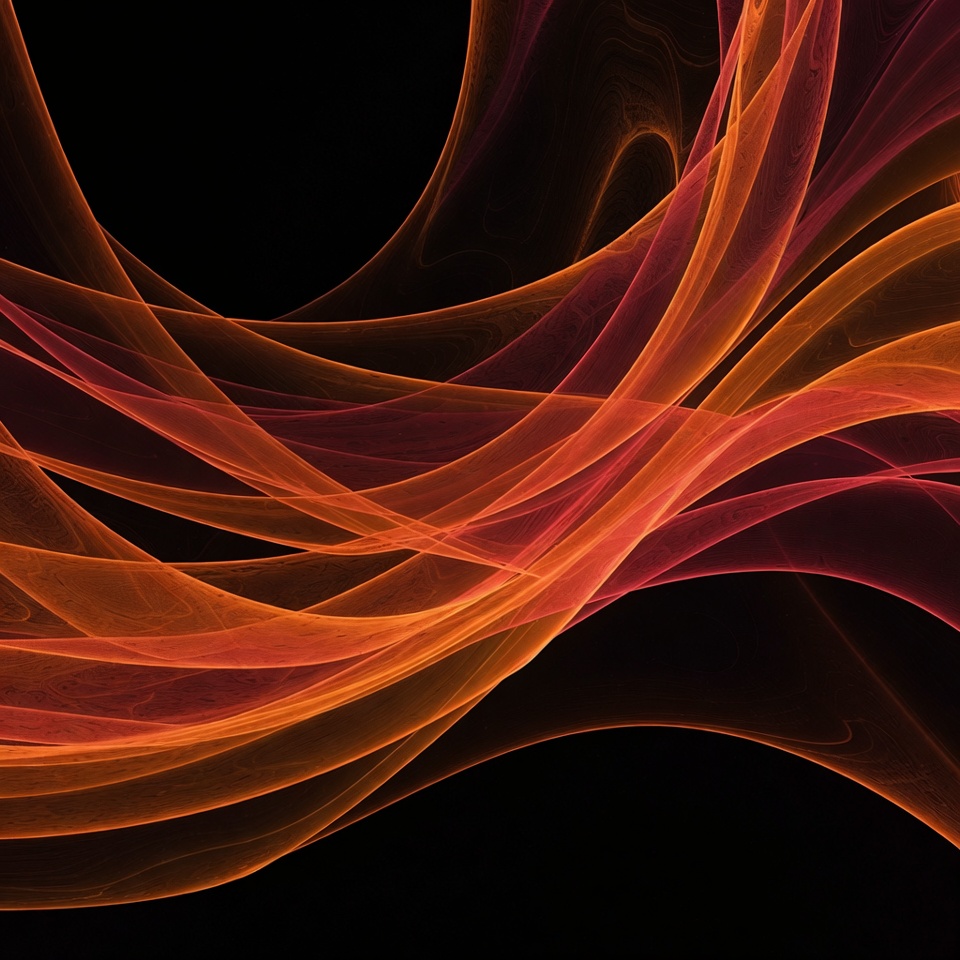 Abstract Orange Swirling Waves Abstract Orange Swirling Waves