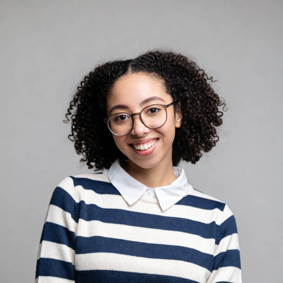Smiling young woman with glasses Smiling young woman with glasses
