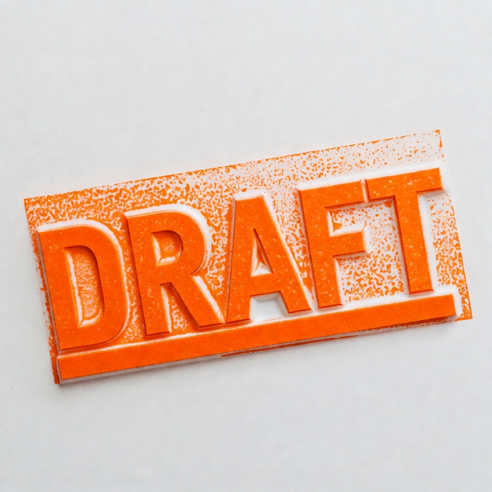 Orange DRAFT Stamp Orange DRAFT Stamp