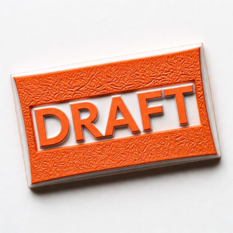Orange DRAFT Stamp Orange DRAFT Stamp