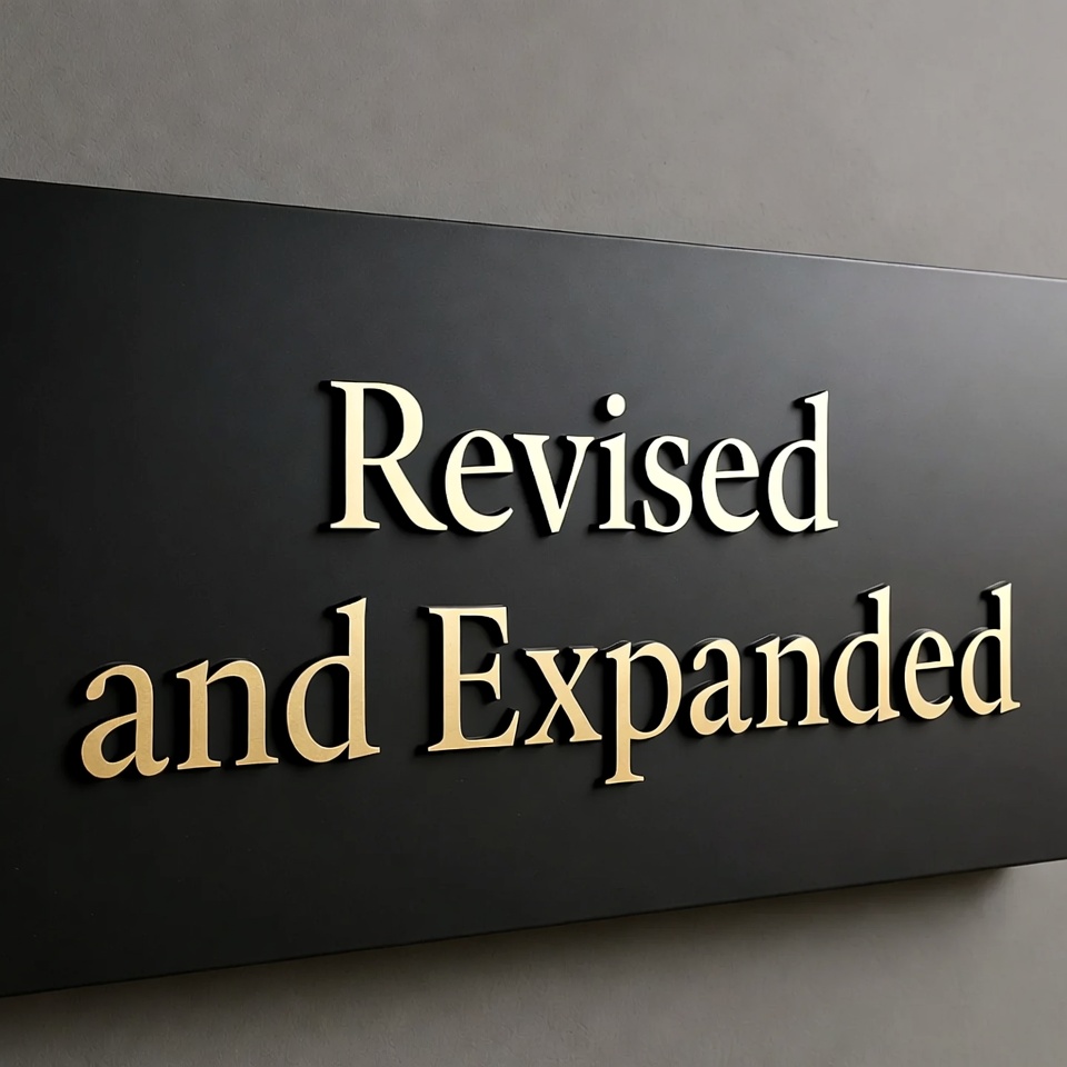 Revised and Expanded Gold Sign Revised and Expanded Gold Sign