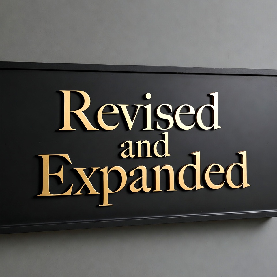 Revised and Expanded Gold Sign Revised and Expanded Gold Sign