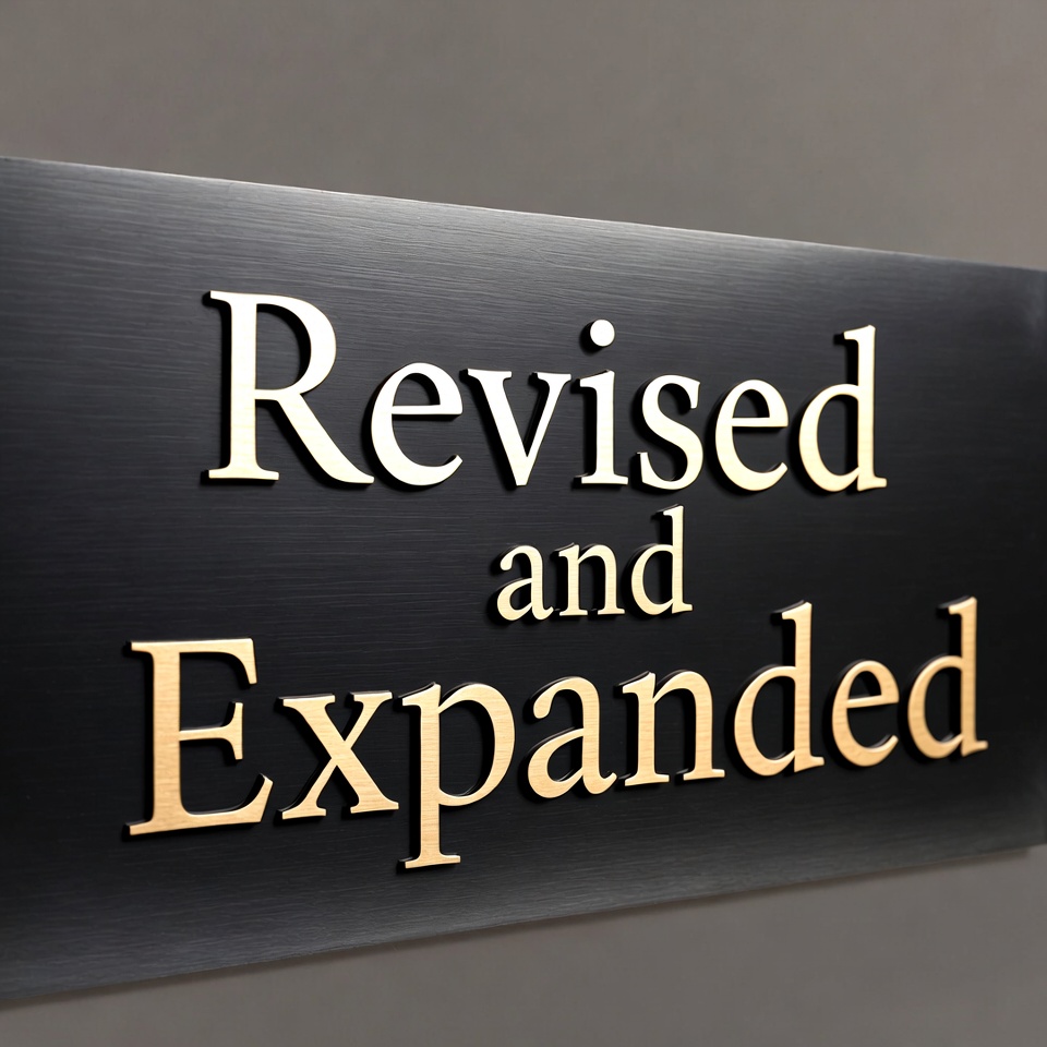 Revised and Expanded Sign Revised and Expanded Sign