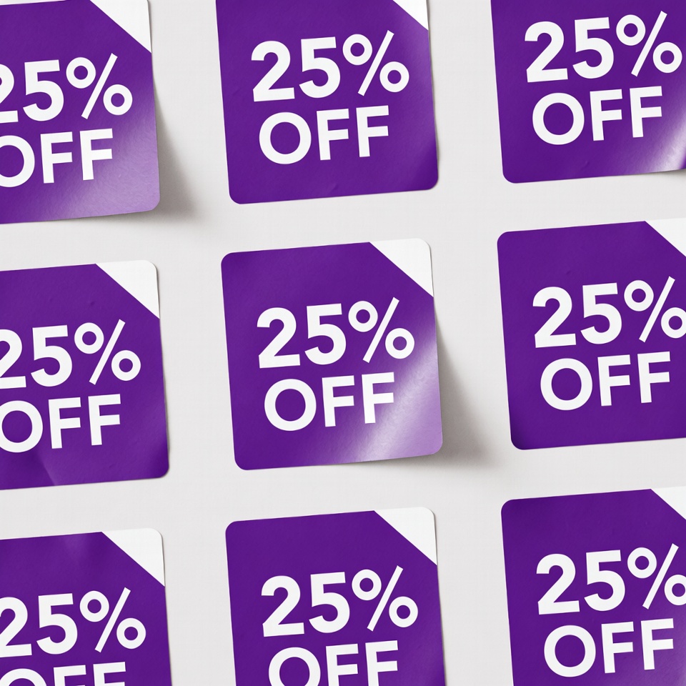 25% Off Purple Sale Stickers 25% Off Purple Sale Stickers