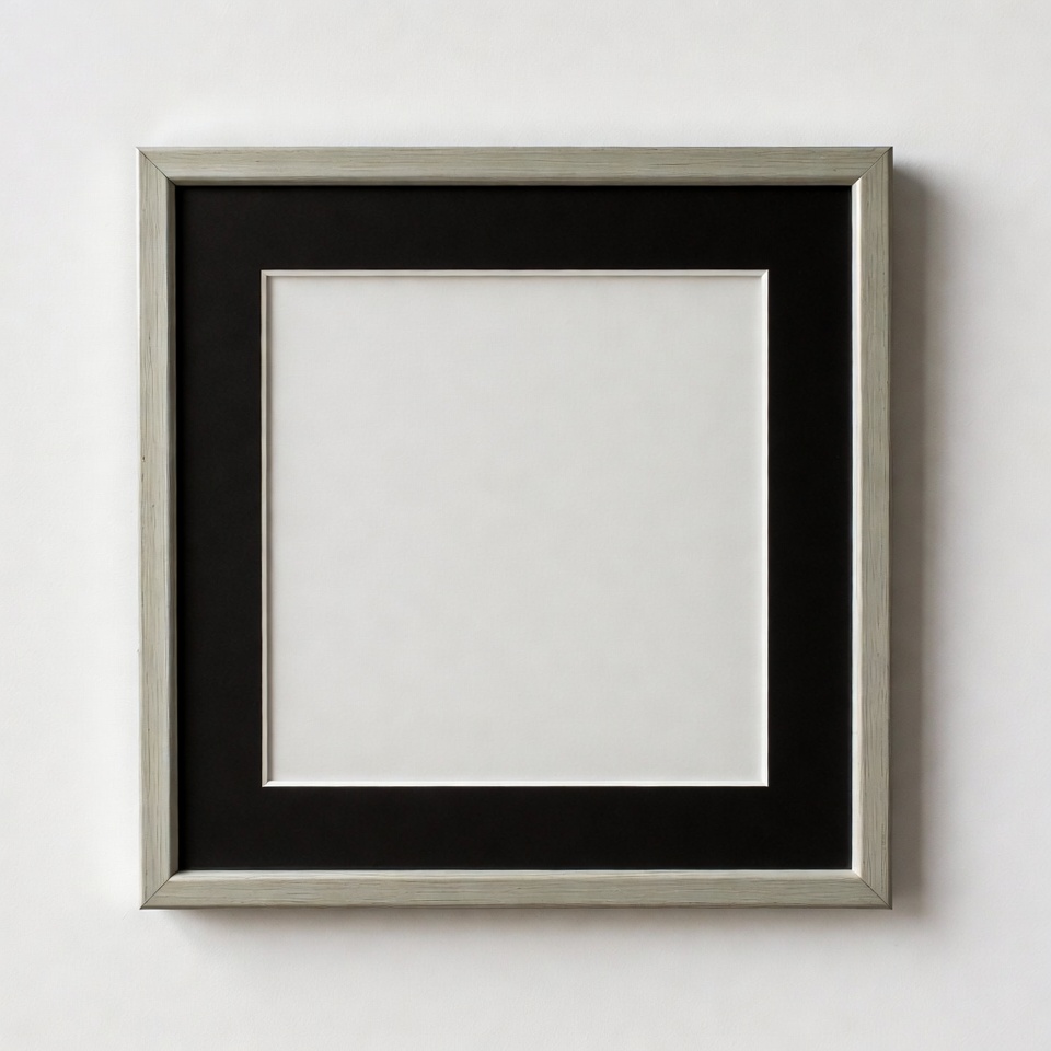 Empty Picture Frame on White Wall Empty Picture Frame on White Wall