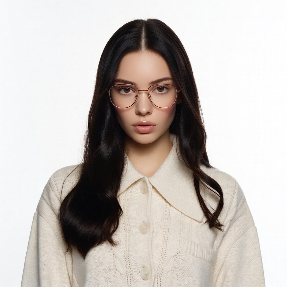 Asian woman in glasses smiling Asian woman in glasses smiling