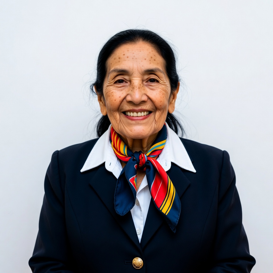 Elderly Latina woman smiling in suit Elderly Latina woman smiling in suit