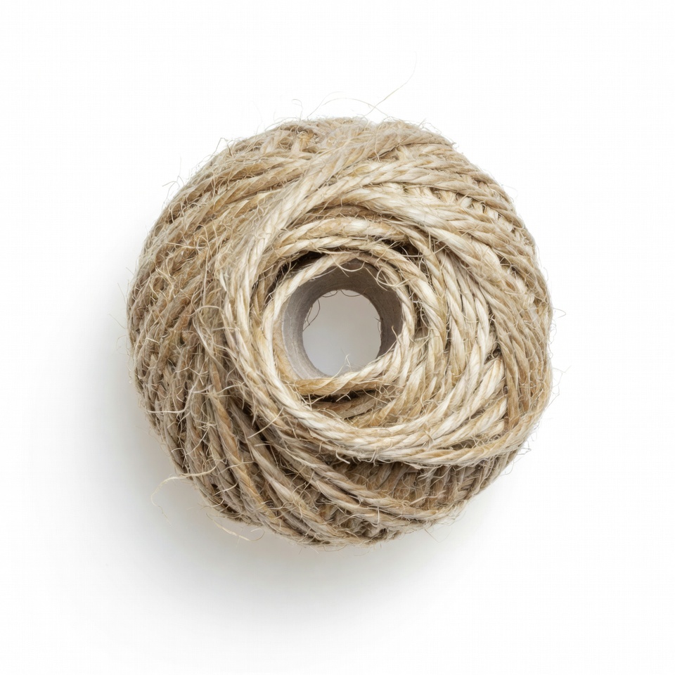 Twine Ball on White Background Twine Ball on White Background